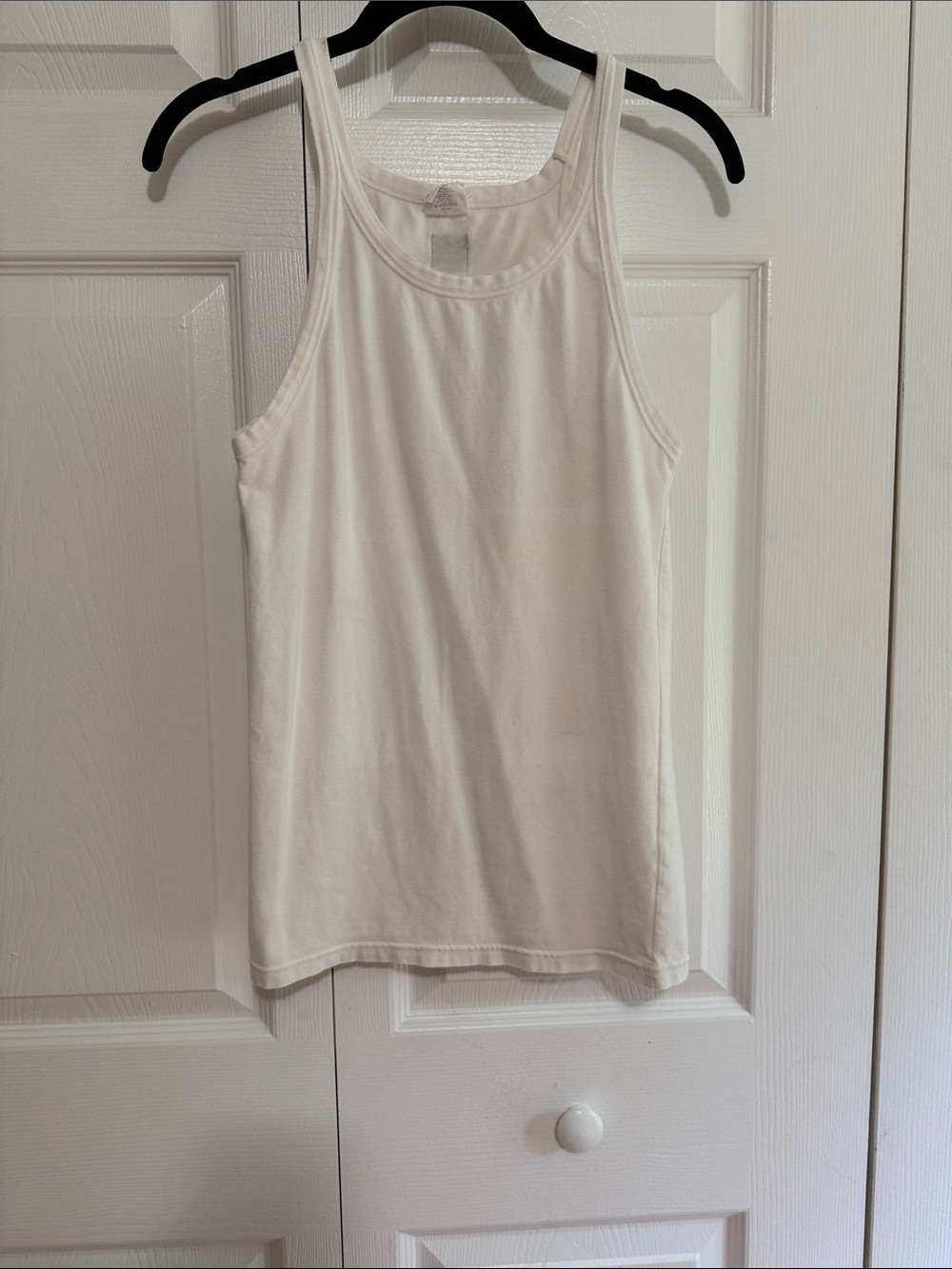 Calvin Klein White Ribbed Tank Top